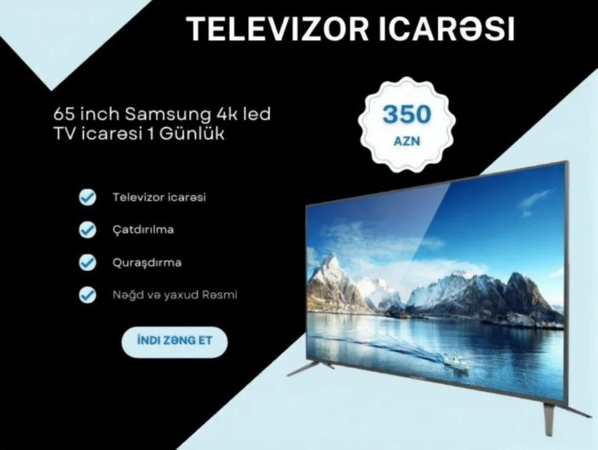 Televizor "Samsung 65 Inch" icarəsi